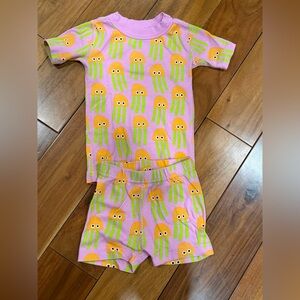 EUC Hanna Andersson Jellyfish Patterned Kids' Pajama Set Size 3T